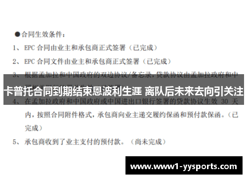 卡普托合同到期结束恩波利生涯 离队后未来去向引关注